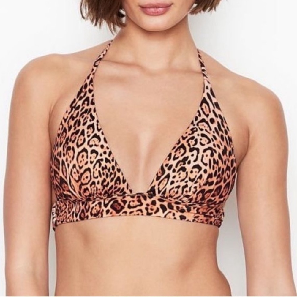 Victoria’s Secret Havana Animal Print Halter Swim Top